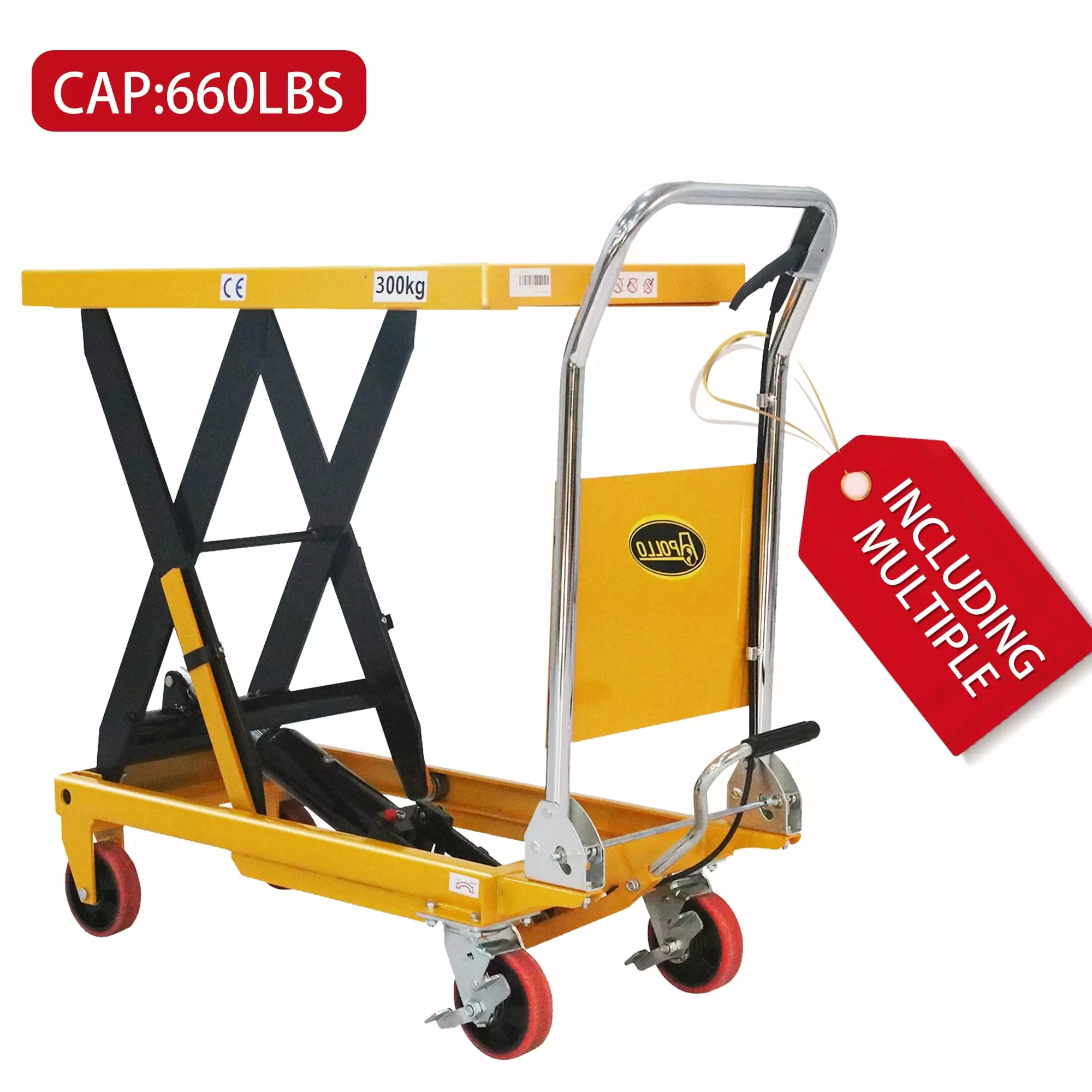 APOLLOLIFT 1PC Single Scissor Lift Table 660lbs Table Lifts 35.4 Lifting. 11 Table Lowered