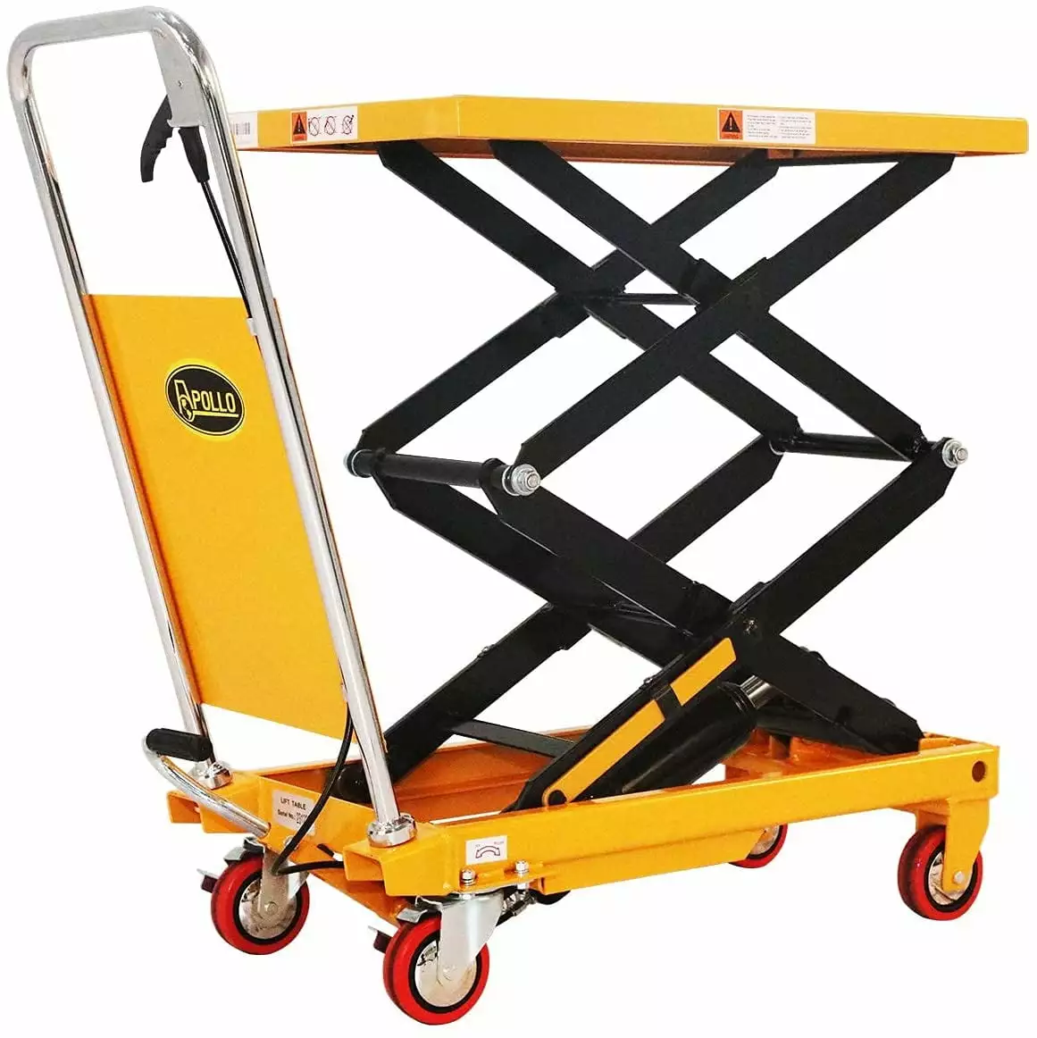 APOLLOLIFT 770lb Platform 51 Lifting Hand Hydraulic Lift Table Cart Double Scissors Lift Table