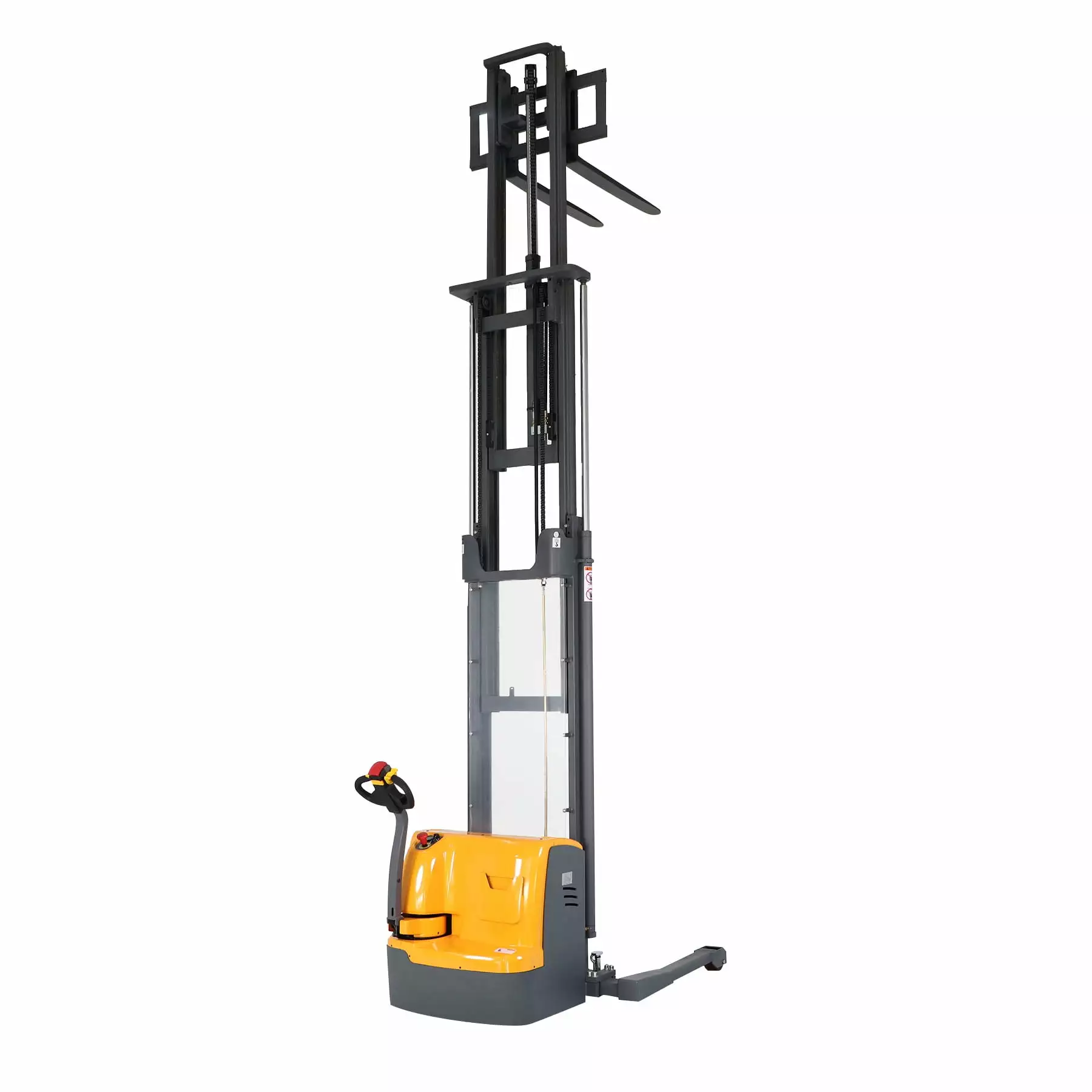 APOLLOLIFT Fully Powered Electric Pallet Stacker 3300lb Walk Behind Forklift 220 High Lift