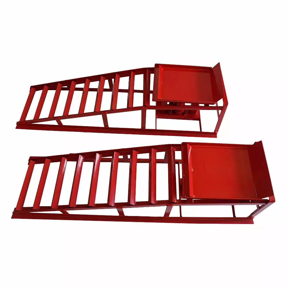 AQSQ 1 x 2T Auto Car truck Service Ramp Lift Heavy Duty Hydraulics Repair Frame Red