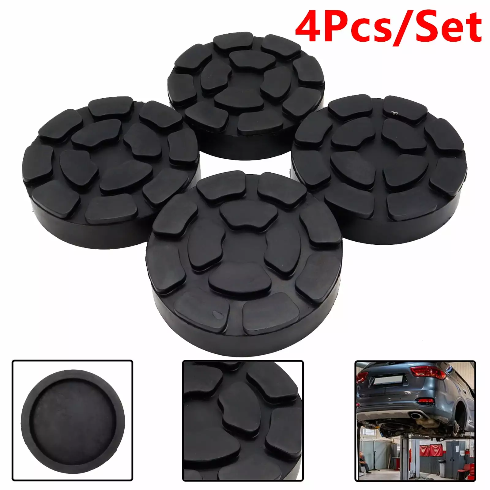 AUTOXBERT 4x Car Jacking Pads Rubber Lifting Pad Block for 2 Post Lift Replacement Adapter