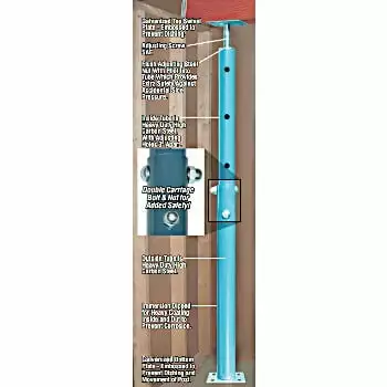 Akron Products JC2 Steel Floor Jack. Adjustable ~ 2' 10 - 4' 7 / 34-55