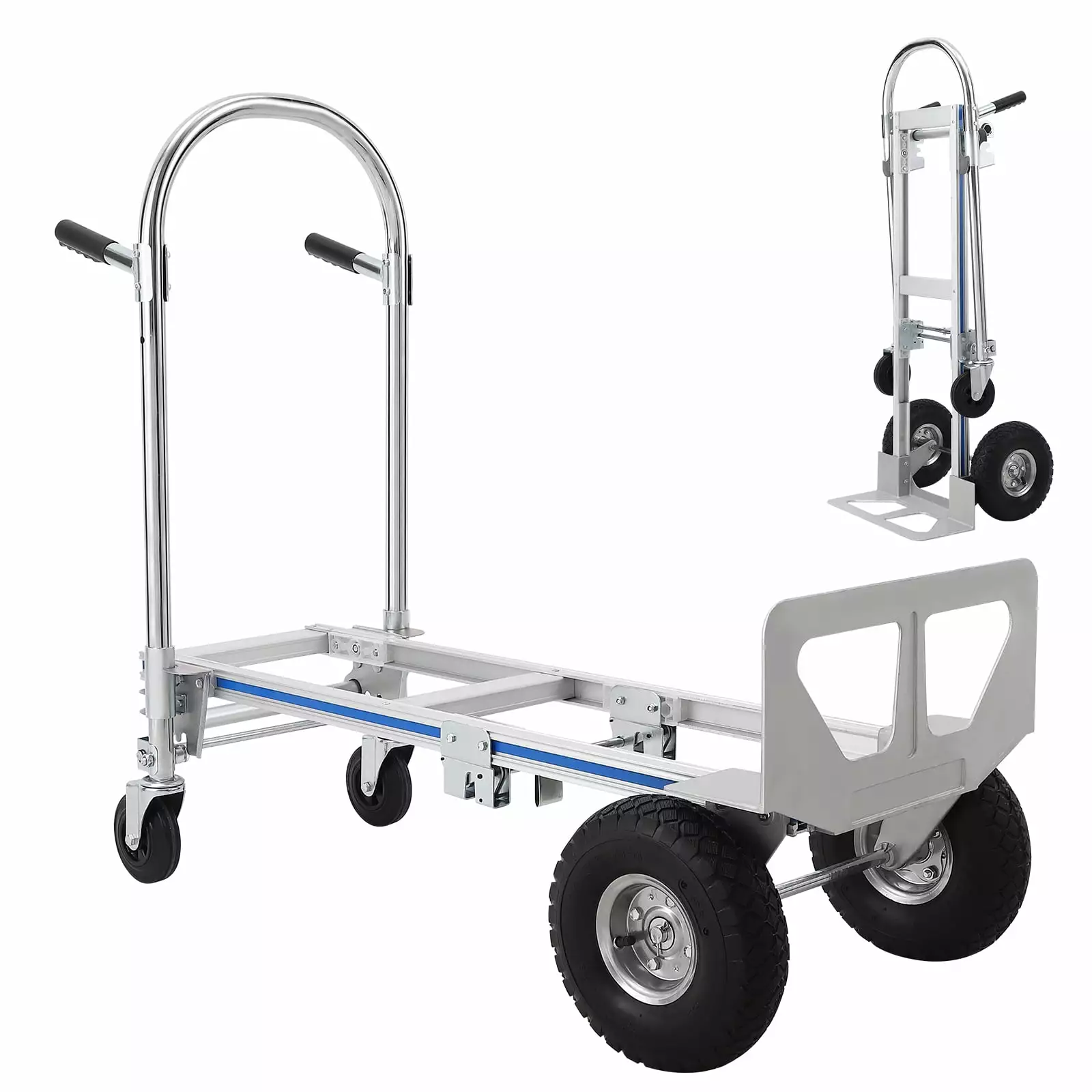 Harper Trucks Inc PGCSK19BLK Ultra Lite Nylon Hand Truck 10 Pneumatic Wheels