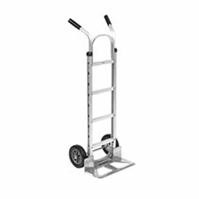 Aluminum Hand Truck with Double Handle - Mold-On Rubber Wheels