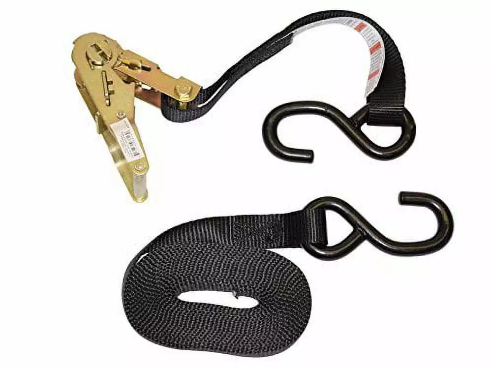 1 x 20' Ratchet Strap w/ Vinyl Coated Wire Hooks