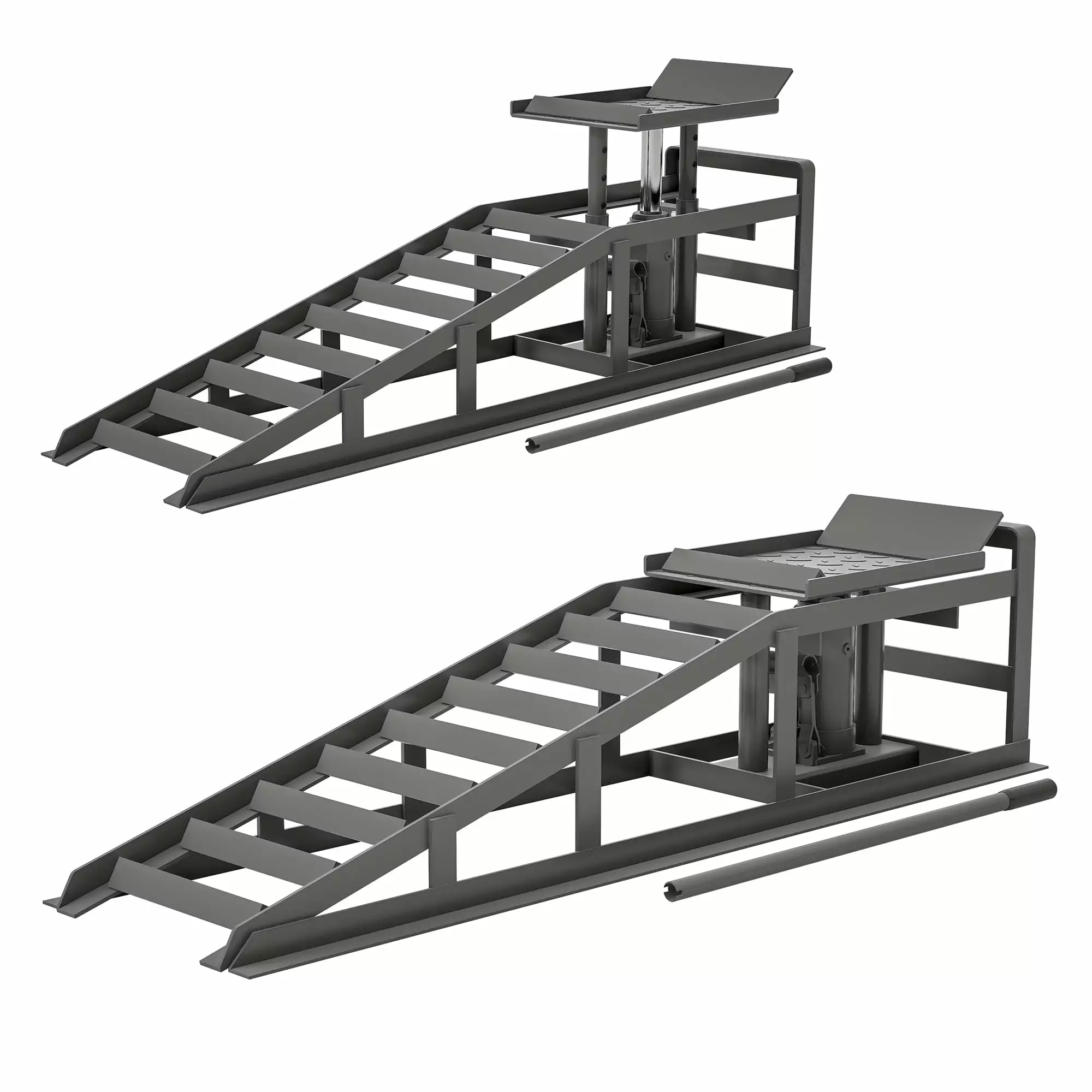 Ataucjin Premium Item Steel 2Pcs 11000Lbs Hydraulic Car Ramp LowCar Lift Service Ramp Truck Trailer Garage. Height Hydraulic Vehicle Ramp. Car Hydraulic Lift Repair Frame 5T 5 Tons