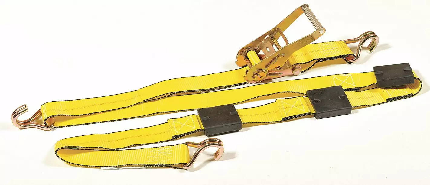 Mega Cargo Control USA Heavy Duty 2 x 40' Ratchet Strap J Hook Flatbed Truck Farm Tie Down 2 Pack