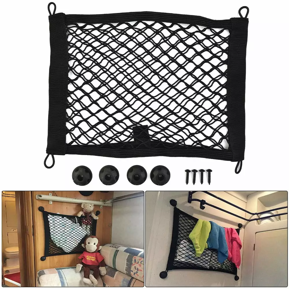 BAMILL 4x Vehicle Car Trunk Hook Cargo Net Mount Set Storage Organizer Car Accessories