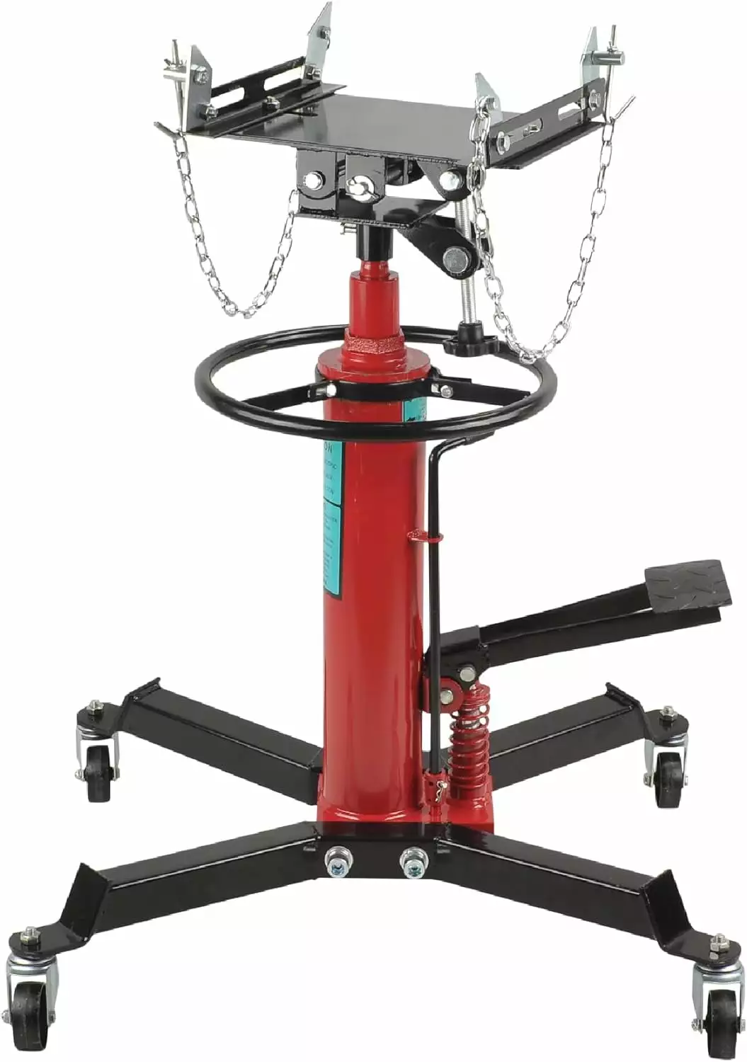 BATONECO 1660 lbs/0.75T Capacity Hydraulic Transmission Jack 34 - 70 Adjustable Height Telescopic Transmission Jack 2-Stage w/ Pedal 360?? Swivel Wheel Lift Hoist for Car Lift Garage