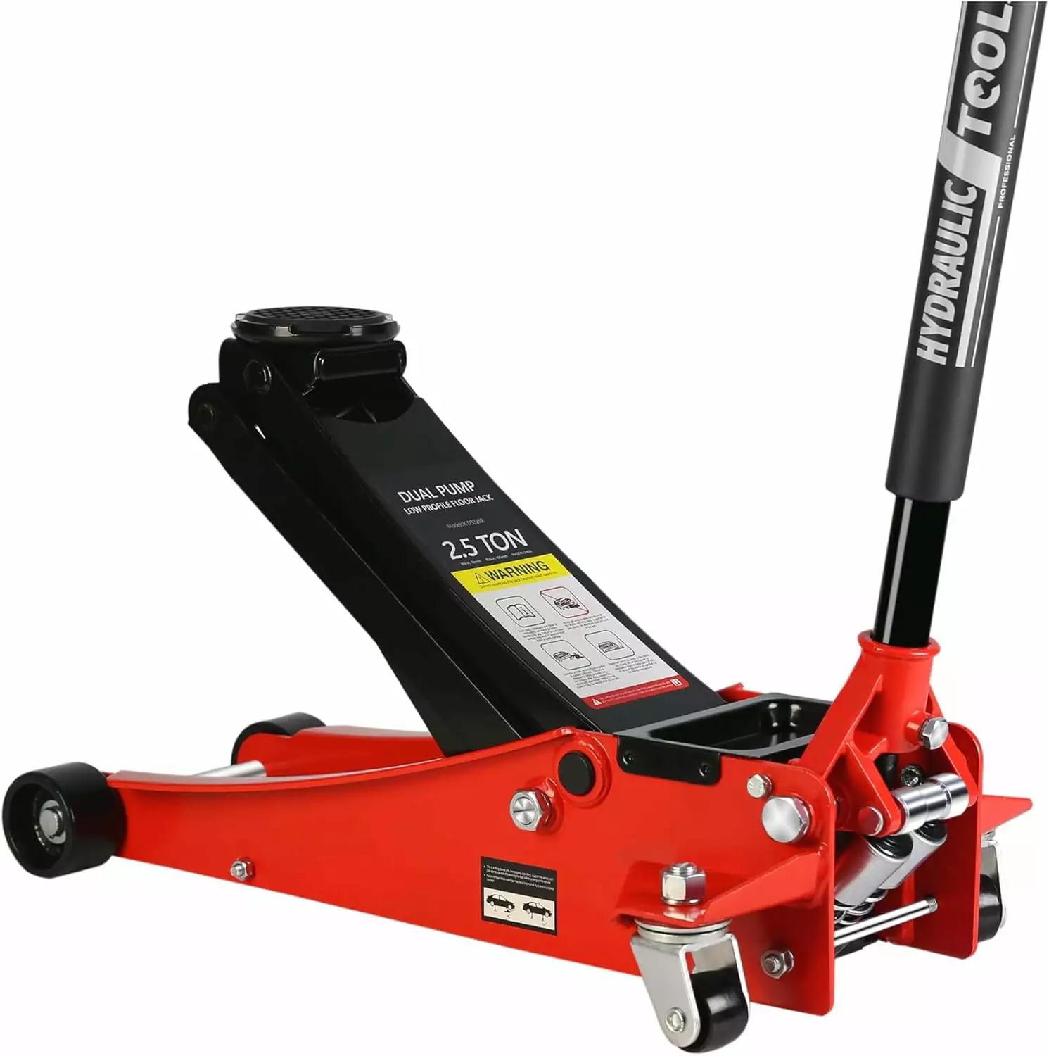 BEIMIMU 3 Ton (6600 lb) Floor Jack.Aluminum Low Profile Jack. Heavy Duty Steel Racing Floor Jack with Dual Piston Quick Lift Pump.Lift Range 3.86-19.5