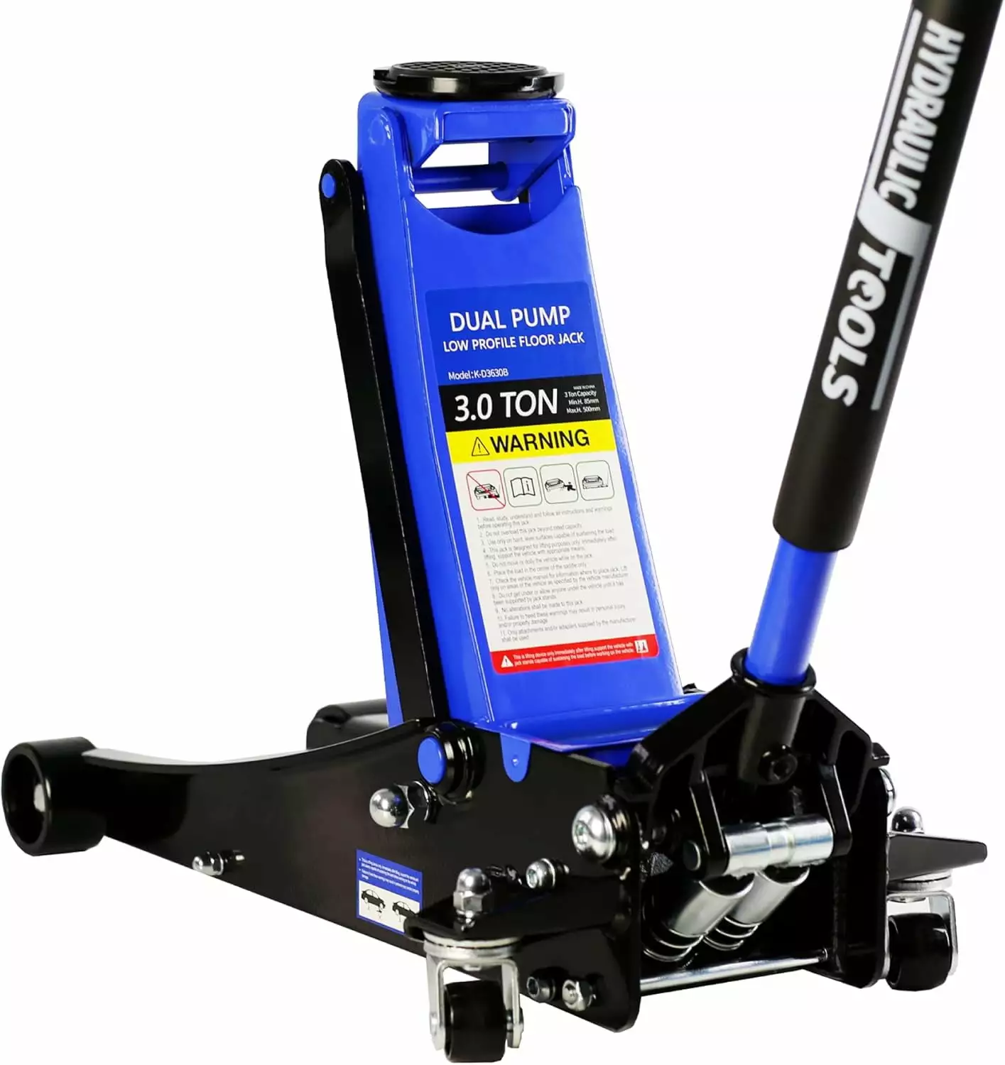 BEIMIMU 3 Ton (6600 lb) Floor Jack.Professional Low Profile Hydraulic Jack. Heavy Duty Steel Racing Floor Jack with Dual Piston Quick Lift Pump.Lift Range 3.3-19.7 Blue