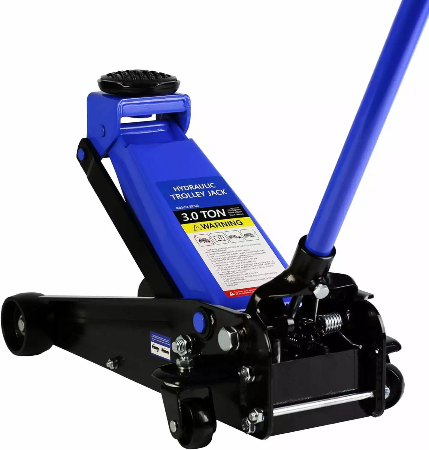 BEIMIMU 3 Ton (6600 lb) Floor Jack.Professional Low Profile Hydraulic Jack. Heavy Duty Steel Racing Floor Jack with Single Piston Quick Lift Pump.Lift Range 5.1-20 Blue