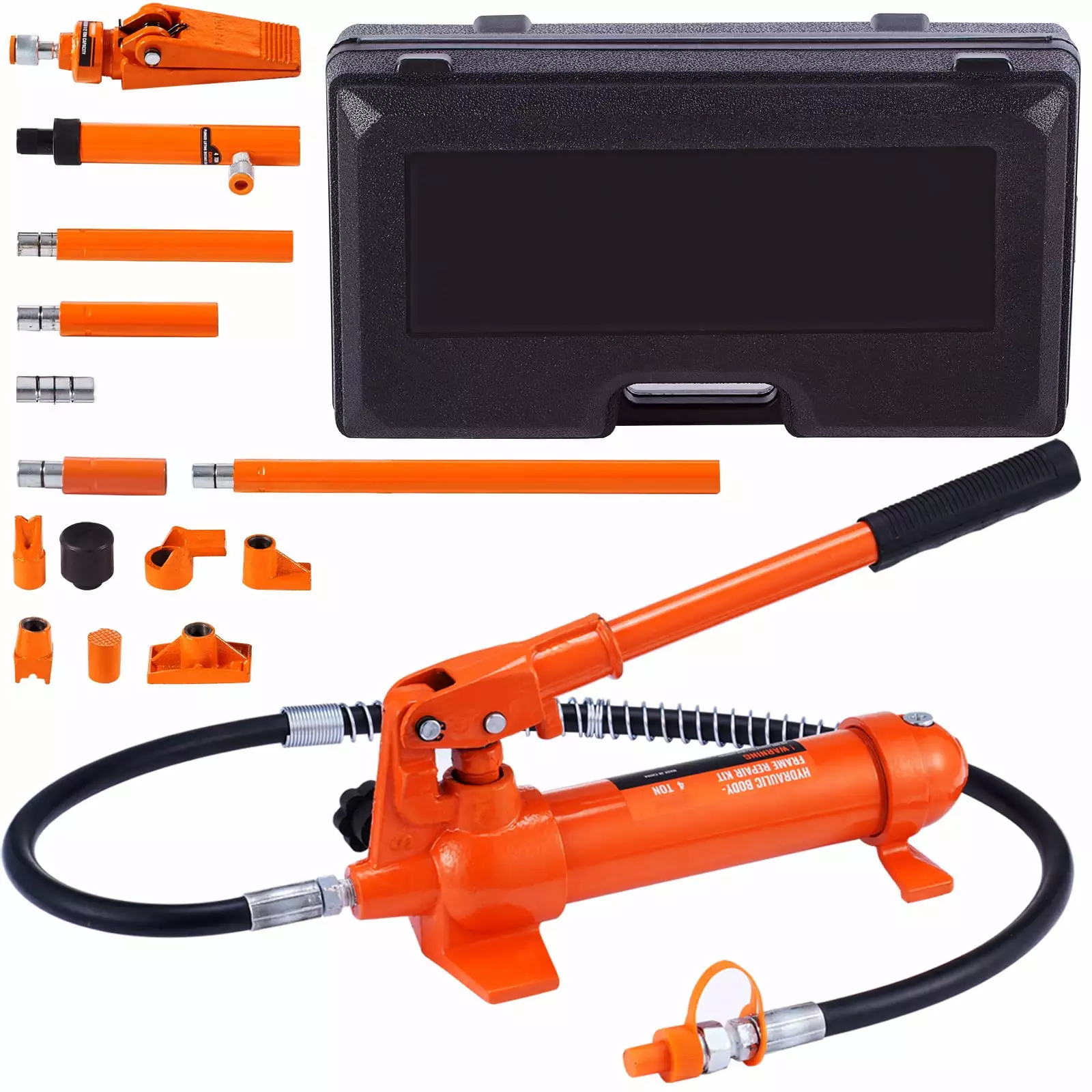 BENTISM 4 Ton Porta Power Kit Hydraulic Jack Air Pump Lift Ram Tool Auto Body Frame Repair Power Kits