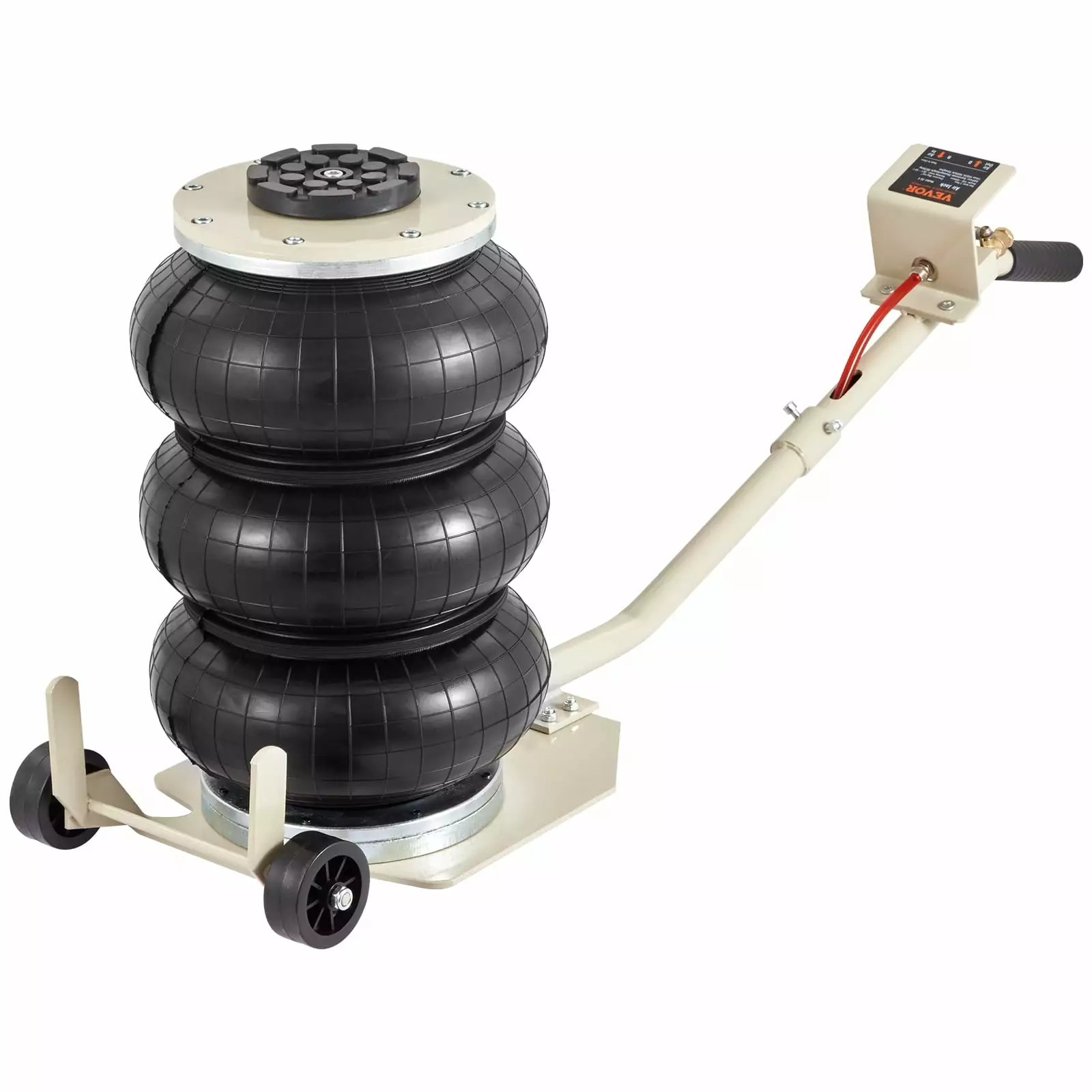 BENTISM Air Jack. 3 Ton/6600 lbs Triple Bag Air Jack. Airbag Jack with Six Steel Pipes. Lift up to 17.7 inch/450 mm. 3-5 s Fast Lifting Pneumatic Jack. with Long Handles for Car. Garage. Repair