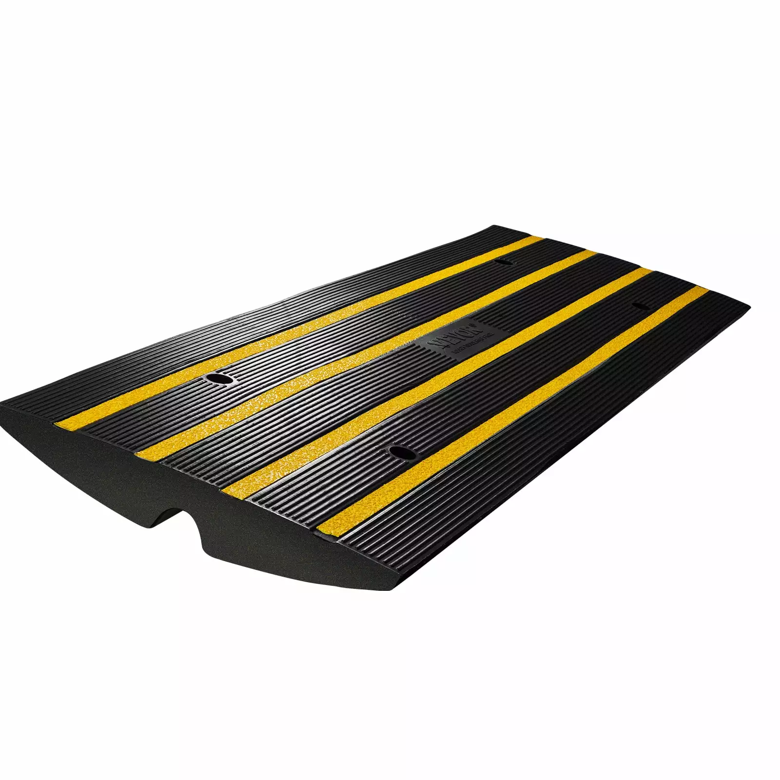 BENTISM Curb Ramp Rubber Driveway Ramp 2.6 Rise 15 tons Capacity Threshold Ramp