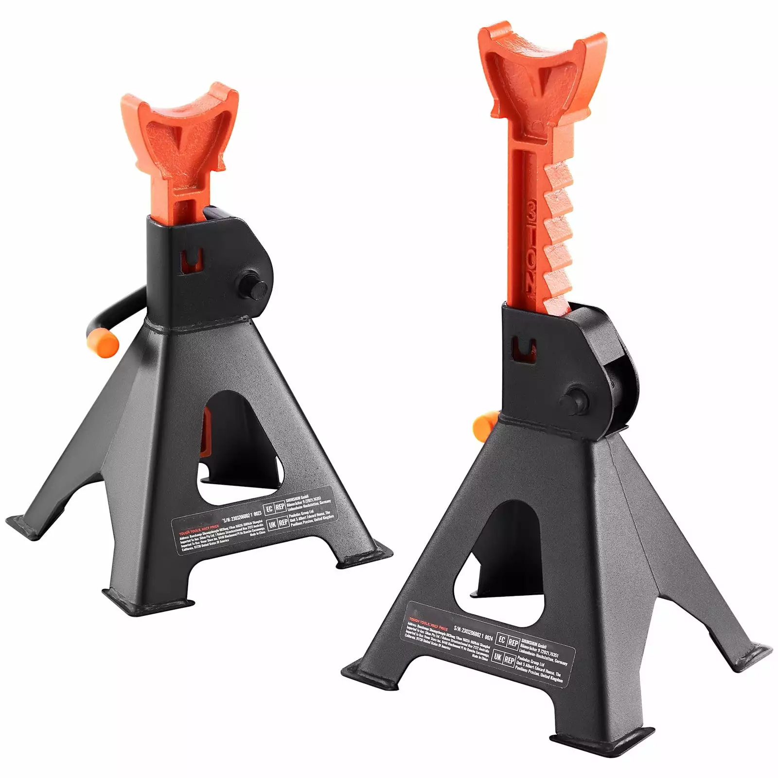 BENTISM Jack Stand 3T (6.000 lbs) Capacity Steel Adjustable Low Profile Auto Car Jack Stands for SUV MPV Sedan 1 Pair