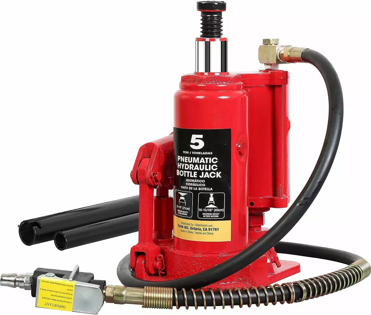 BIG RED 3/4 Ton (1.500 lb) Capacity. Dual Wheel Swing-Back Bolt-On Trailer Jack. 3902RAT