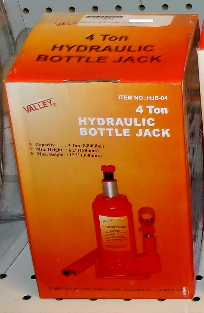 BOTTLE JACK 4 TON. SCREW TOP. 7.1 MIN. 13.8 MAX HEIGH