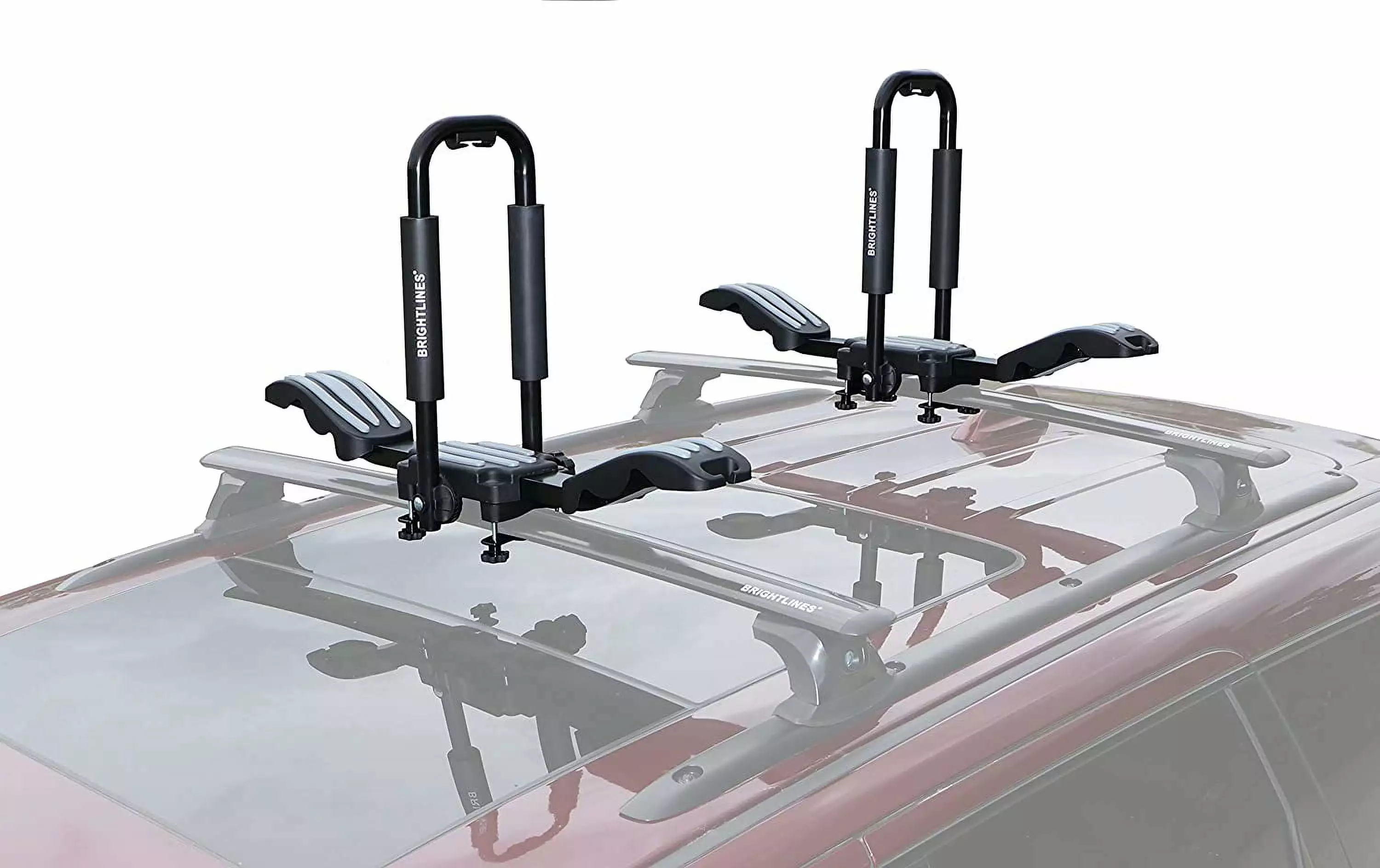 BRIGHTLINES Double Folding Kayak Roof Rack Carrier That Holds a Pair of Kayaks. or One Canoe or SUPs Paddleboards