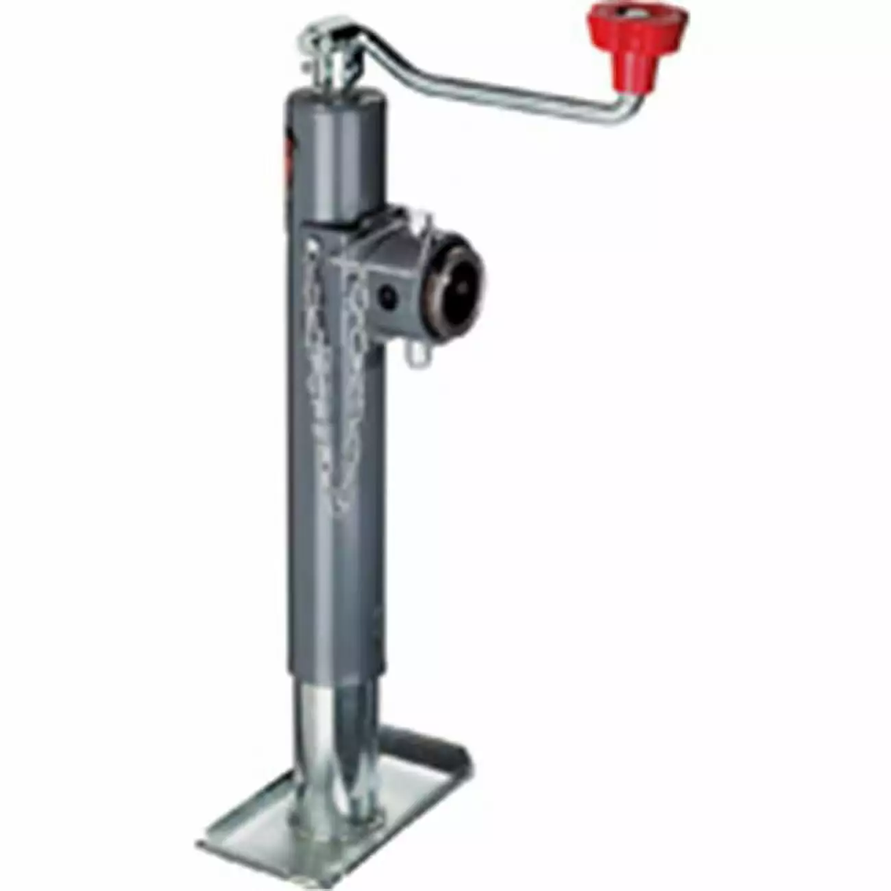 BULLDOG 74415 Round Trailer Jack. Side Mount. 2.000 lbs. Lift Capacity. Topwind. Weld-On. 10 Inch Travel