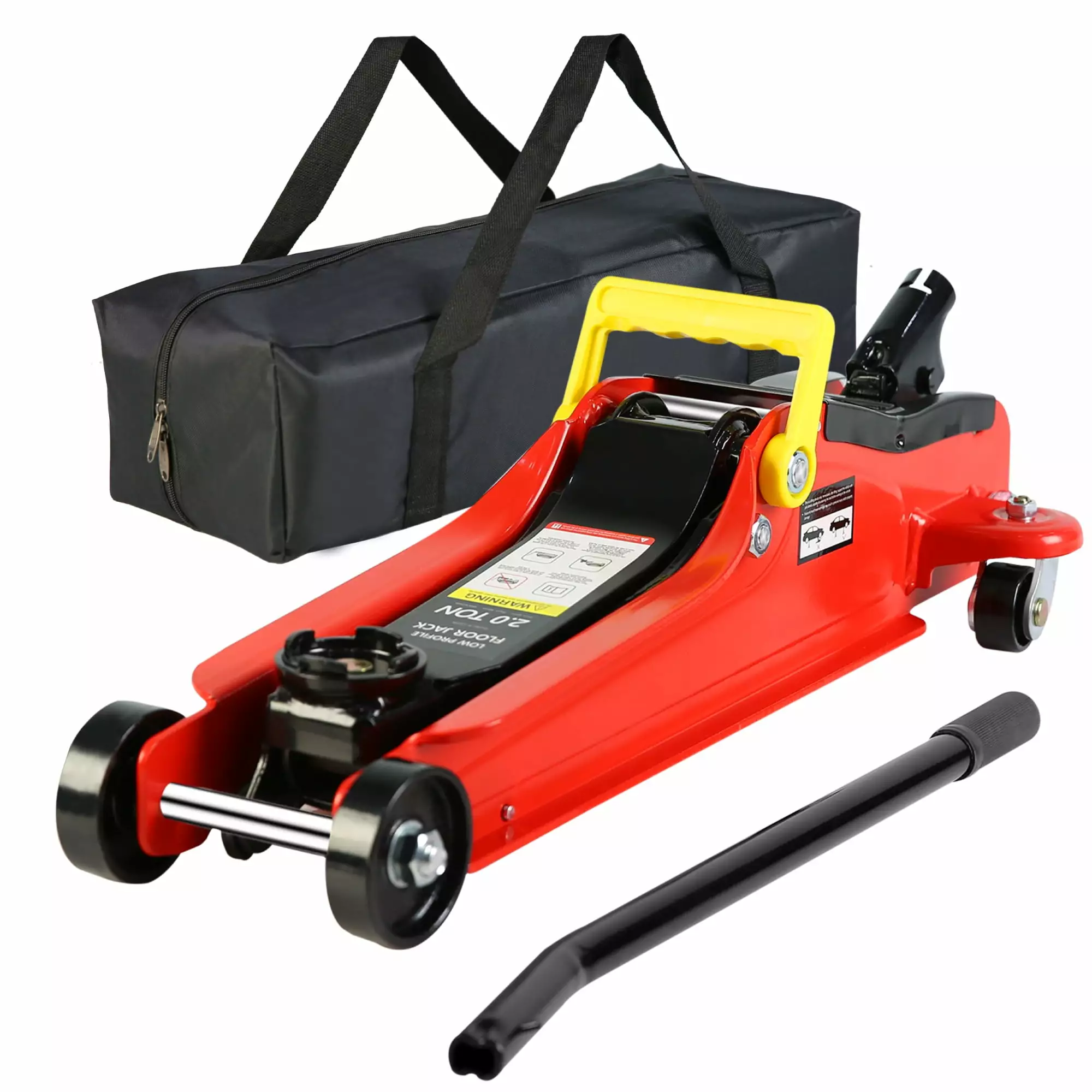 BangBird Floor Jack. 2 Ton Low Profile Floor Jack. Heav yDuty Steel Racing Floor Jack with Single Piston QuickLift Pump. Floor Jack Lifting Range 3.3-15.2