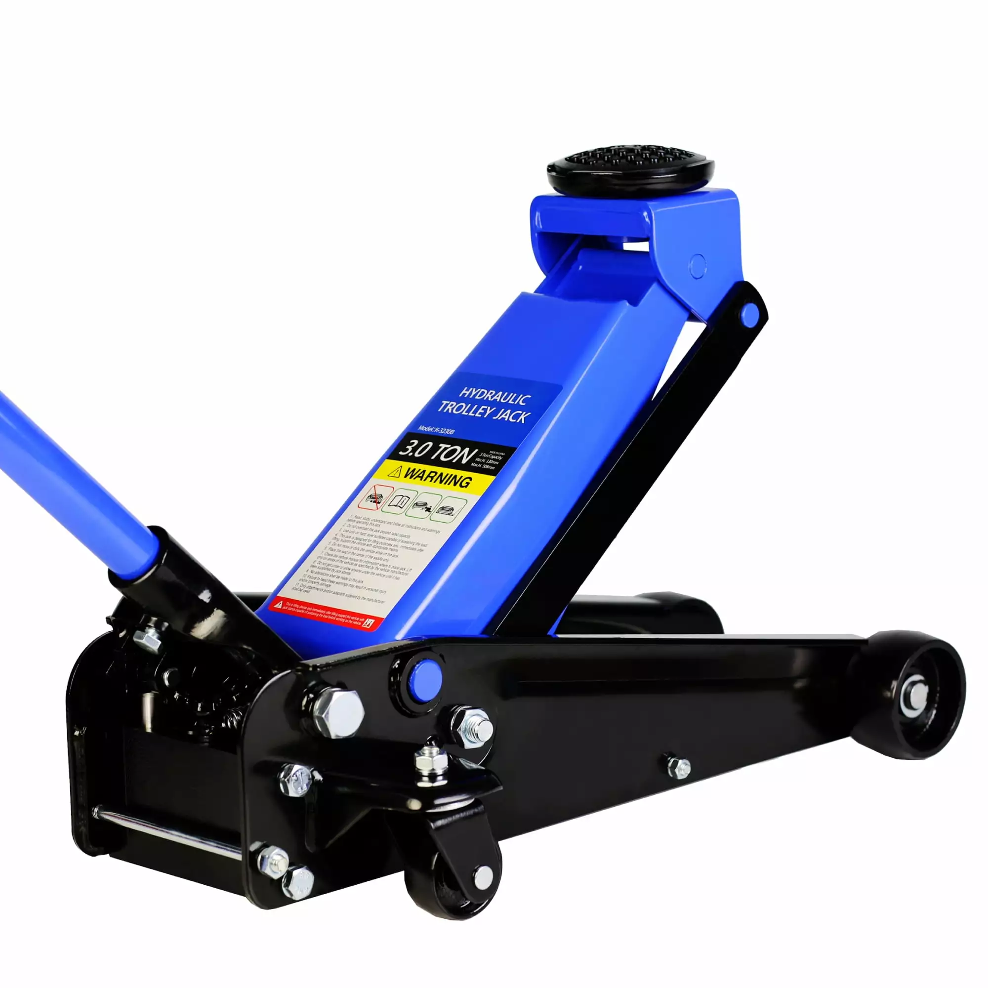 BangBird Hydraulic trolley Low Profile and Steel Racing 3Ton (6.000 lb) Capacity. Floor Jack with Piston Quick Lift Single Pump. Blue Lifting range 5.1-20