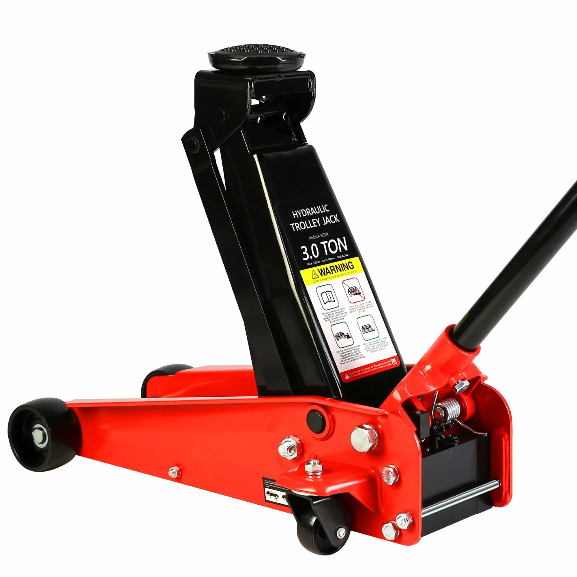 BangBird Hydraulic trolley Low Profile and Steel Racing Floor Jack with Piston Quick Lift Pump.3Ton (6.000 lb) Capacity. Lifting range 5.1-20