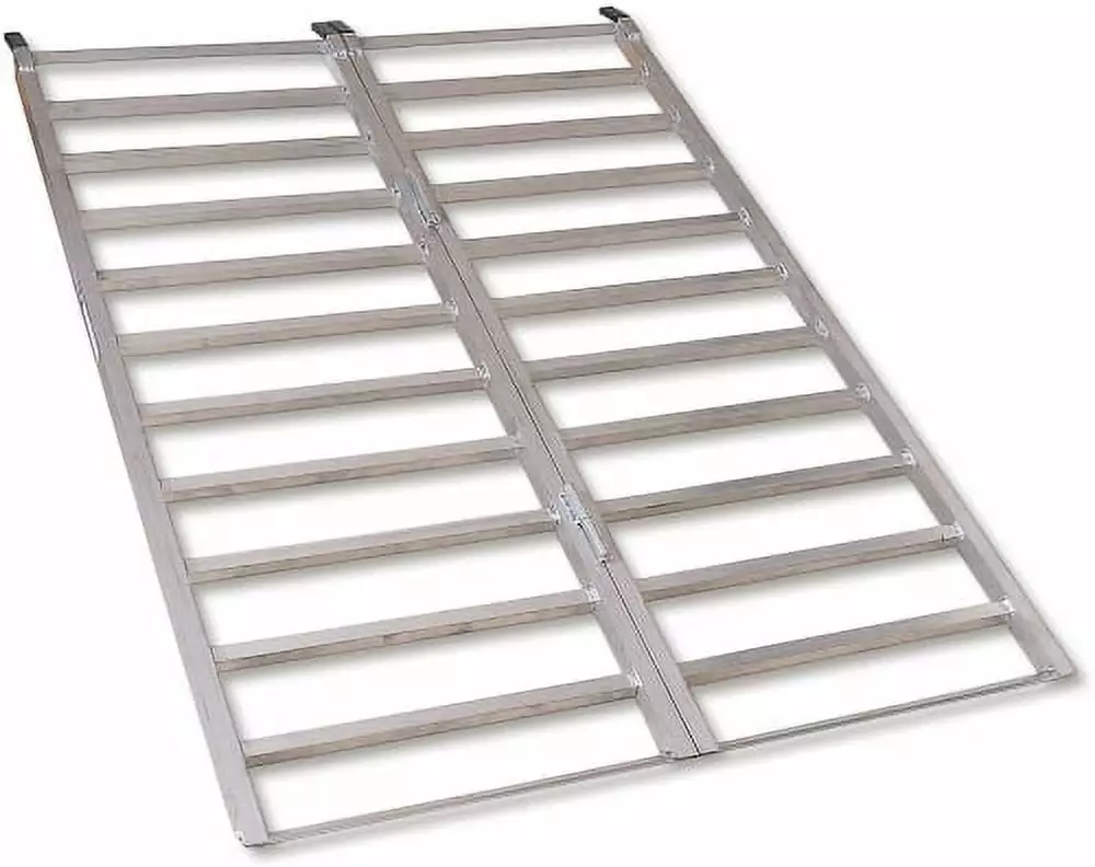 Portable and foldable XNGGNG Aluminium Threshold Ramp with 600 pound capacity non-skid surface and two separate pieces - perfect for home steps stairs and doorways. Foldable and lightweight desi