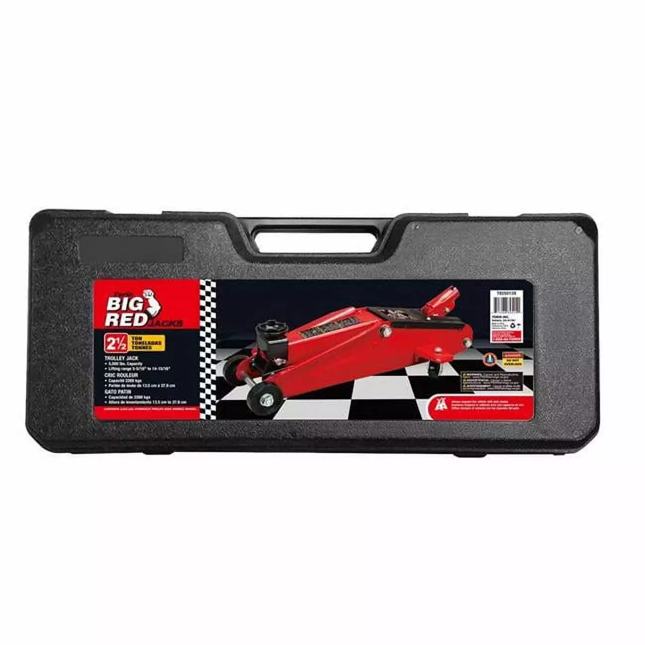 Big Red 8075591 14.93 in. 5000 lbs Hydraulic Automotive Trolley Jack. Red