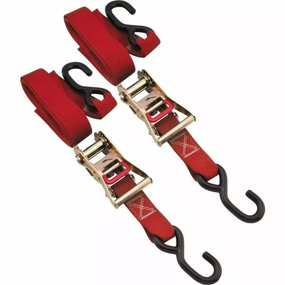 BikeMaster Red 1-1/2&Prime. Ratchet Tie-Downs 100519