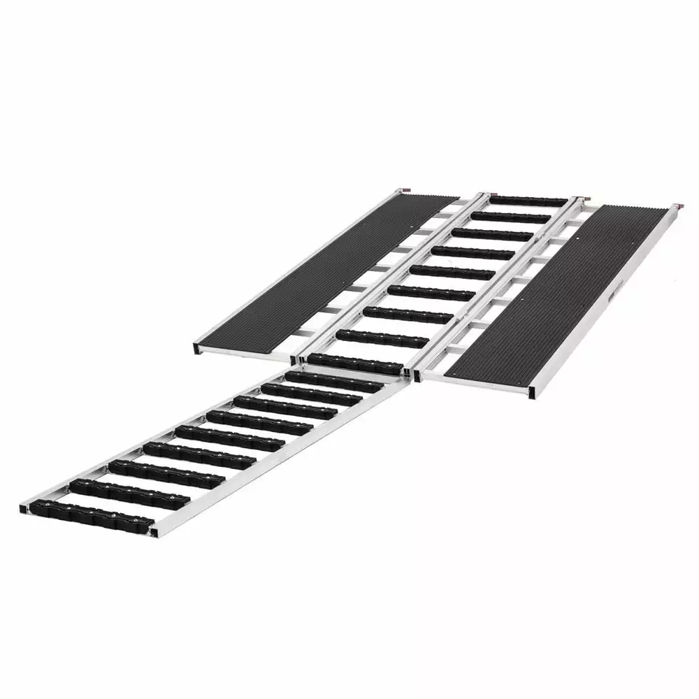 Black Ice SNO-7754-HDXW-EXT-S 6' 5in x 54in Folding Snowmobile Ramp. Extension. Stud Protectors