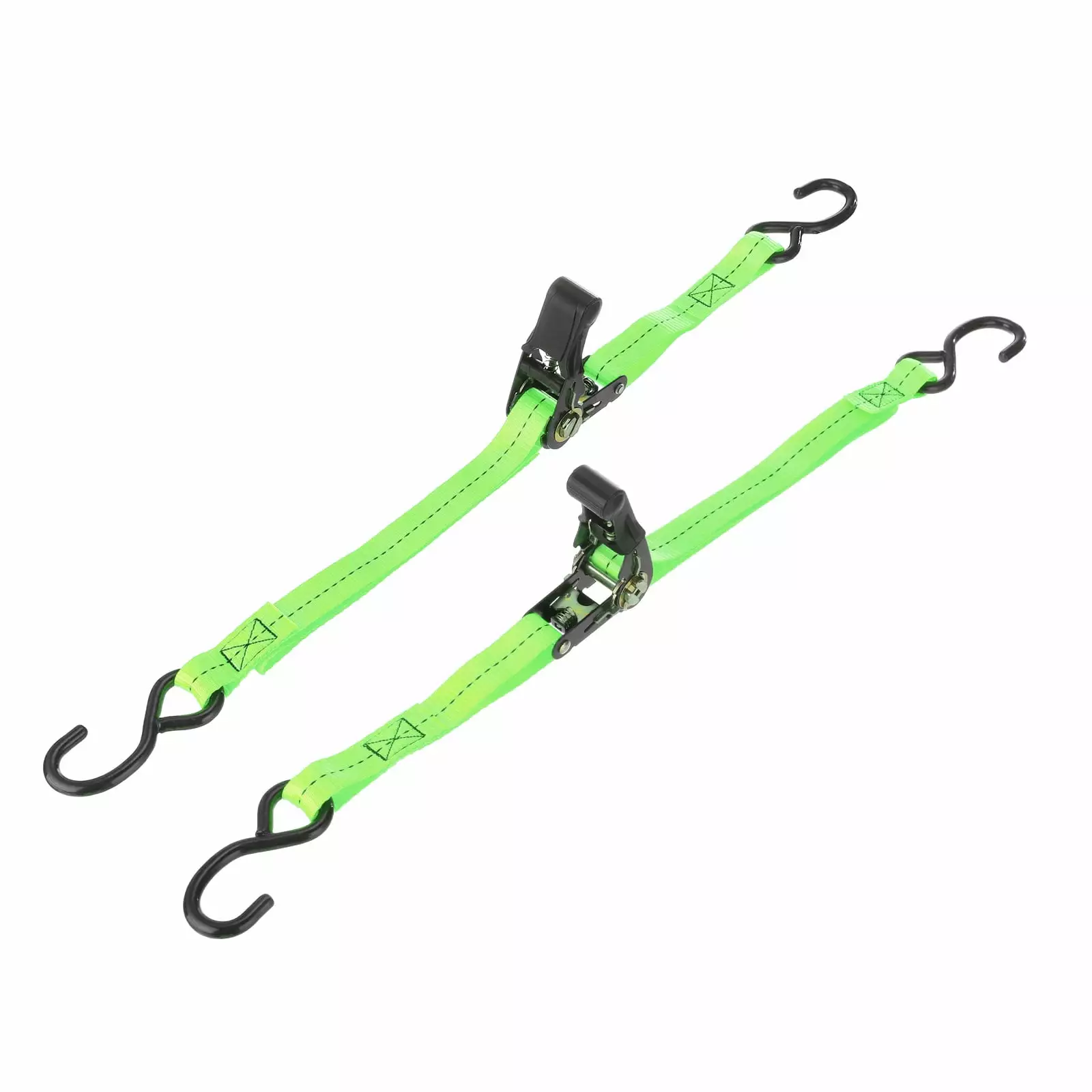 Boat Trailer Transom Tie Down Straps 1x3.3'. 1763lbs Ratchet Adjustable Straps with S Hook. Green