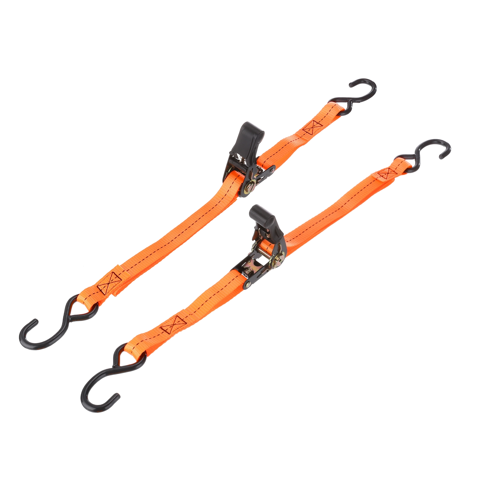 Boat Trailer Transom Tie Down Straps 1x3.3'. 1763lbs Ratchet Adjustable Straps with S Hook. Orange