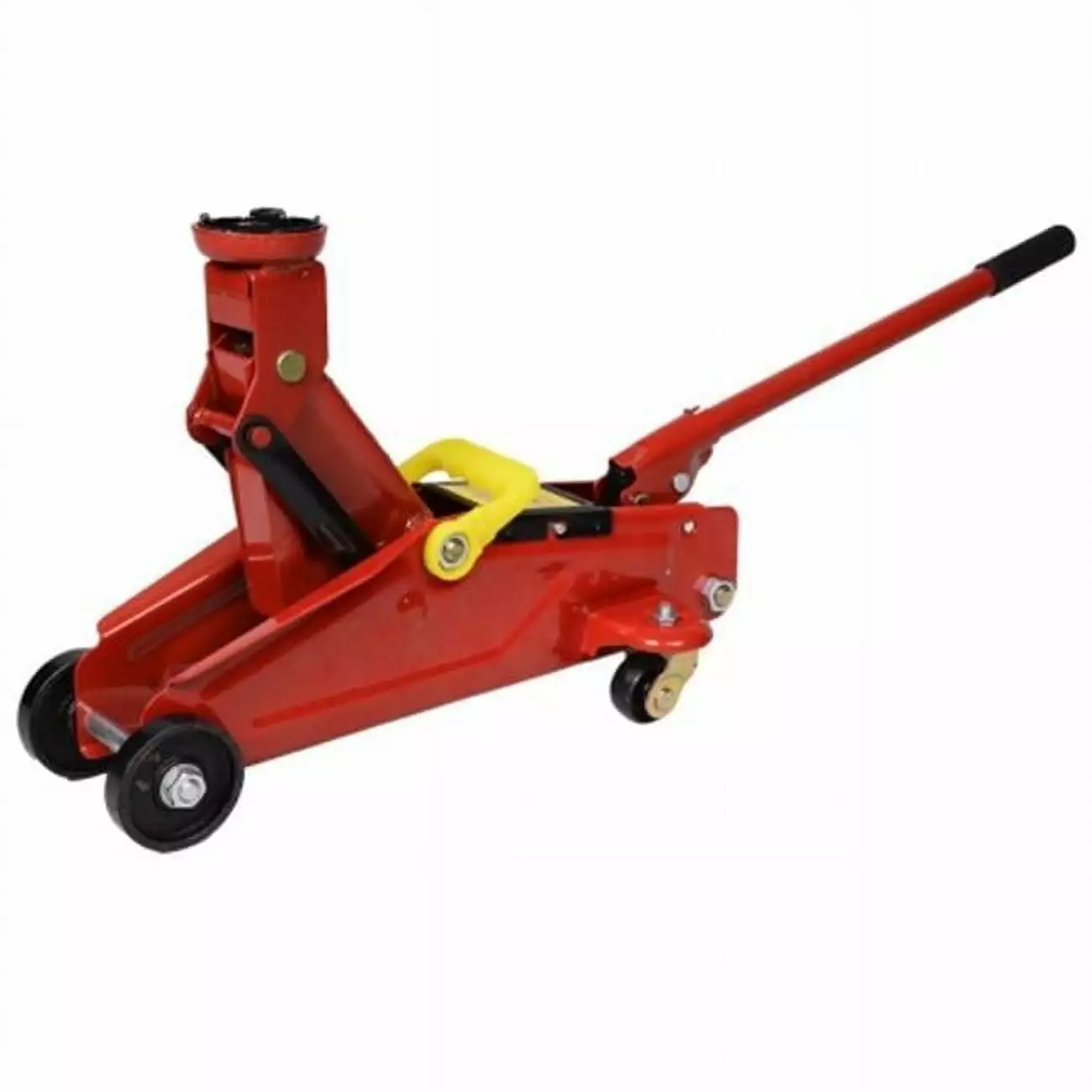 CB16448 Mini Red 2 Ton 4000 lbs Hydraulic Floor Jack Lift Tool on Wheels with Case. Red