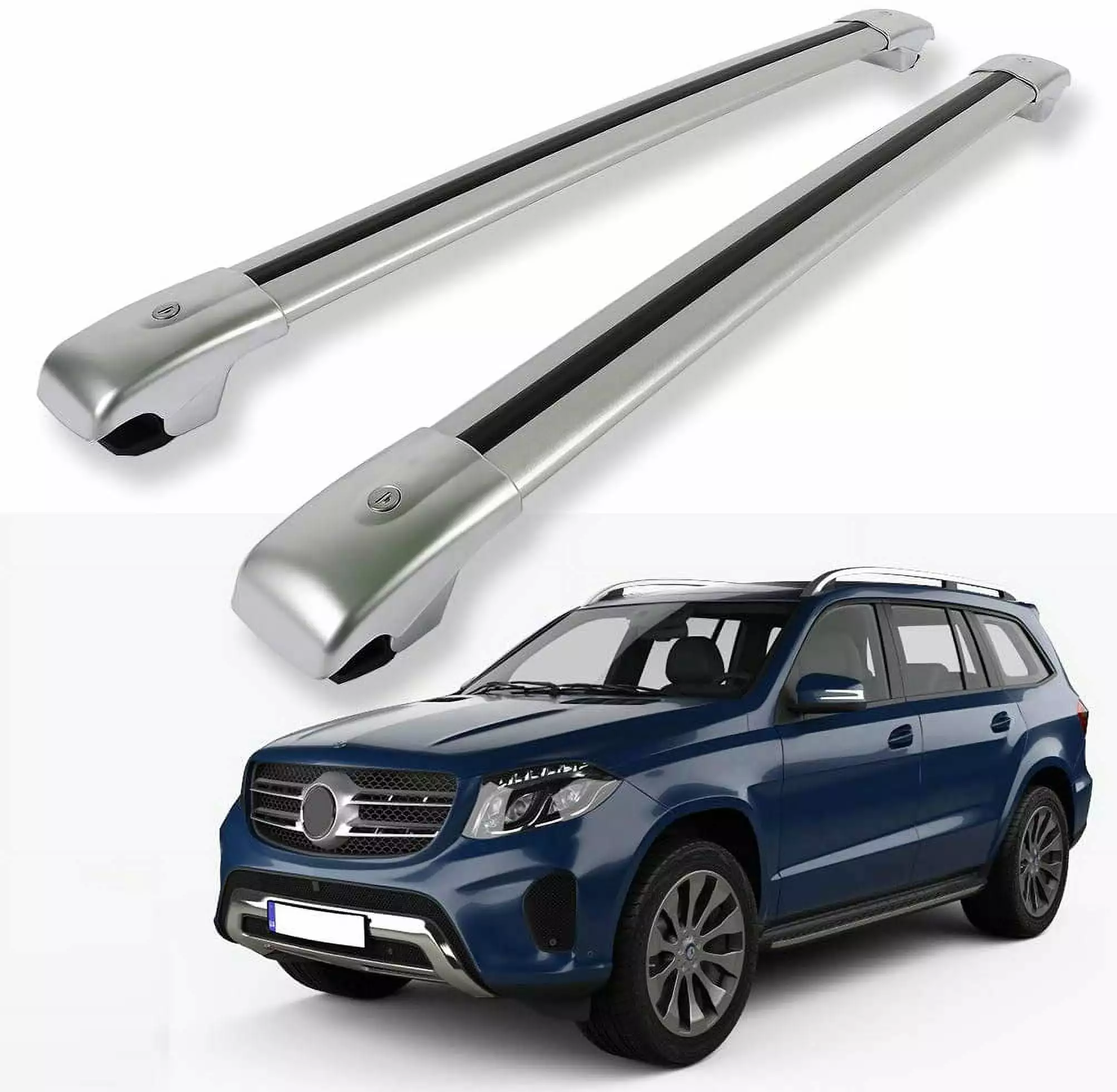 CCIYU Cargo Racks for A MDX 2007-2013 Rooftop Luggage Canoe Kayak Carrier Rack Silver Roof Rack Cross Bar - Fits Side Rails Models ONLY