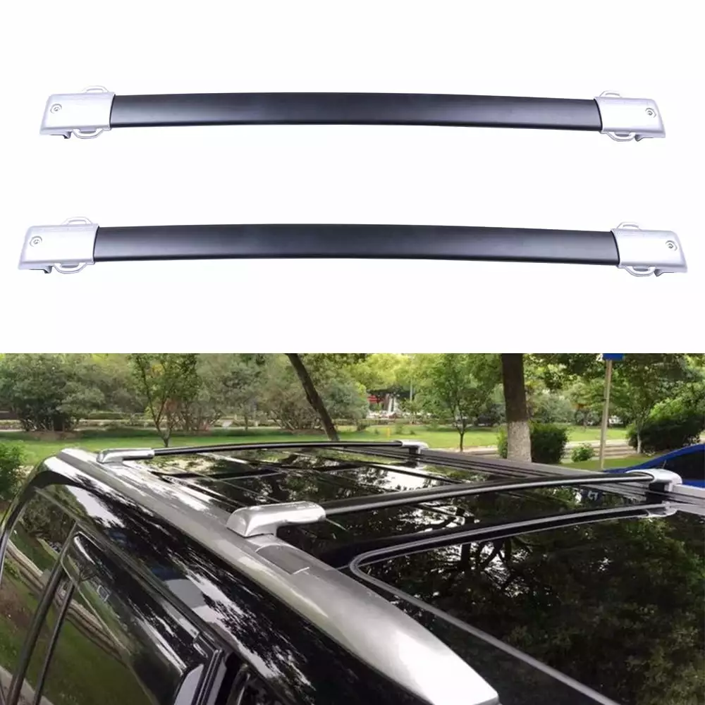 CCIYU Cargo Racks for Lexus GX460 2010-2020 Rooftop Luggage Canoe Kayak Carrier Rack Black Roof Rack Cross Bar - Fits Side Rails Models ONLY