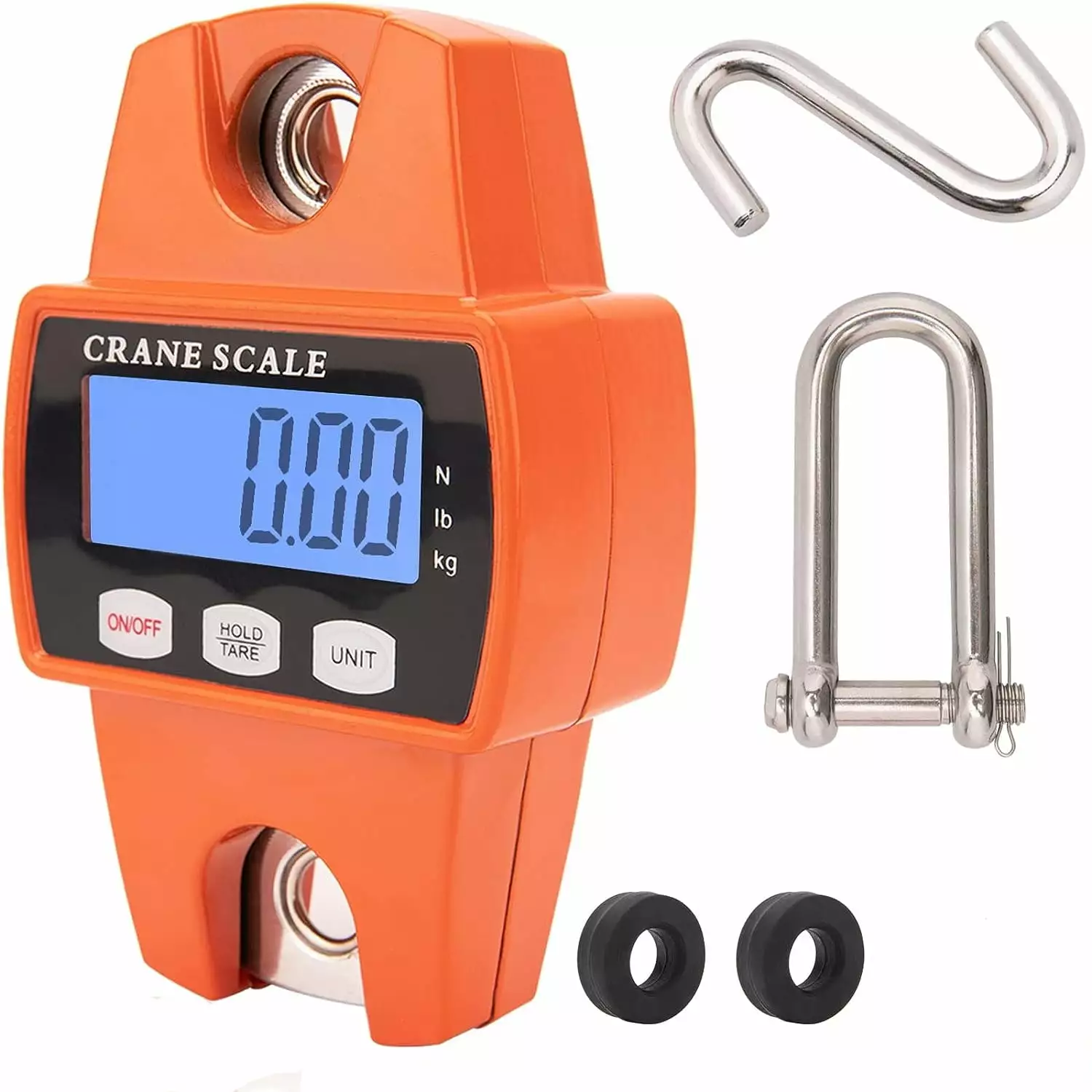 CCWeigh 660lb Digital Hanging Scale Mini 300kg OCS Crane Scale with Hooks for Farm Hunting Fishing Luggage Outdoor