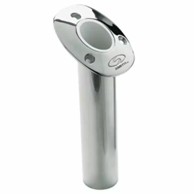 CE SMITH FLUSH MT ROD HOLDER SILVER STAINLESS 9 DEP 30 DEG