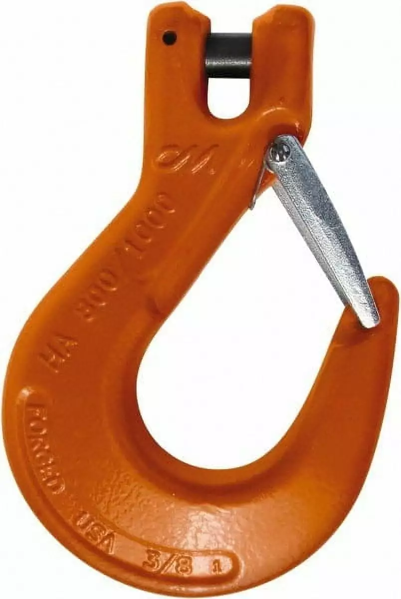 CM 1/2 Chain Diameter. Grade 100 Clevis Hook 15.000 Lbs. Load Capacity. 29/50 Inside Diameter. 17/27 Pin Diameter. 1-19/50 Hook Throat. 5-12/25 Hook Width