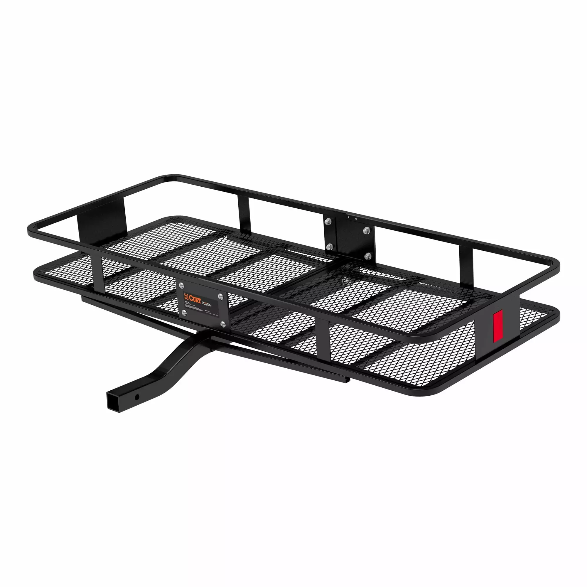 CURT 18152 60 x 24-Inch Basket Hitch Cargo Carrier. 500 lbs Capacity. Black Steel. 2-In Fixed Shank