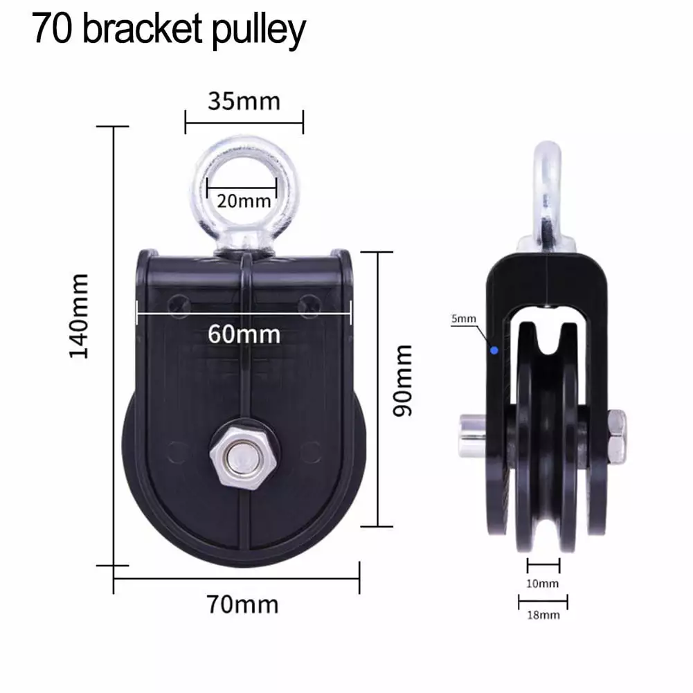 Silent Pulley Cable Pulley Home Gym with Strap Pulley System DIY Accessories