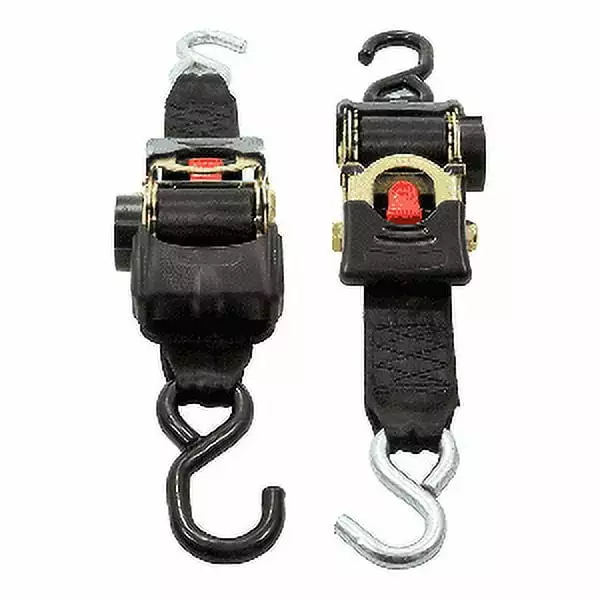 Camco Retractable Tie Down Straps - 2 Width 6' Dual Hooks