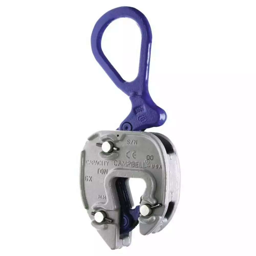 Campbell 6423005 1/16 in. - 3/4 in. Grip Vertical and Horizontal to Vertical GX Plate Lifting Clamp