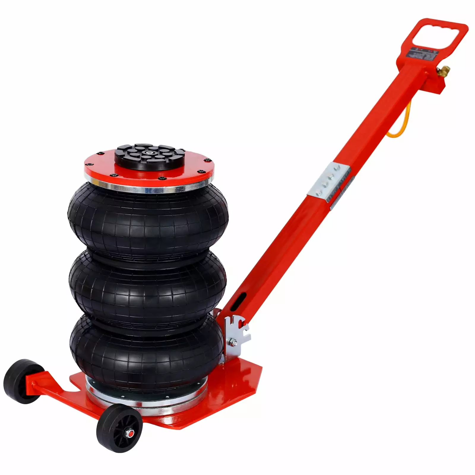 Car Jack 3 Ton/6600 lbs Triple Bag Air Jack.3-5S Quick Lift Air Bag Jack.Pneumatic Jack Lift Up to 16 Inch for Family-Used Cars Minivans SUV&Off-Road Vehicles. Red