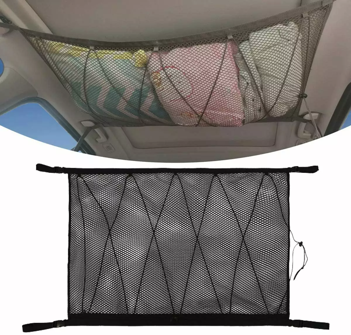 Automotive Car Roof Luggage Net Rack Elastic Mesh Bag Storage Bags