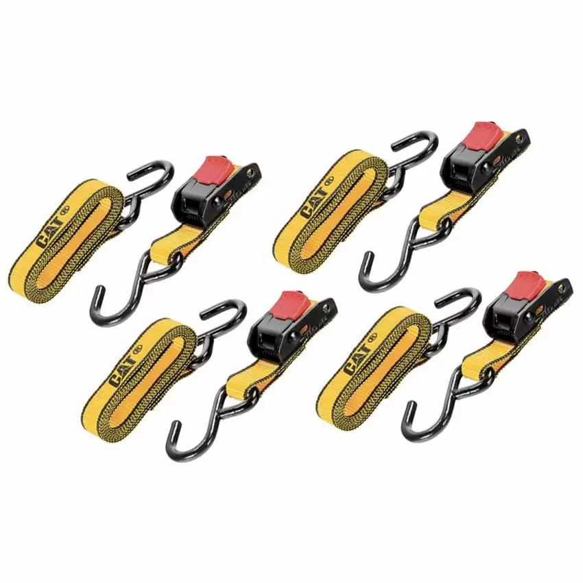 Ultra-Tow Yellow 2in. X 27ft. Automatic Self-Tension Ratchet Strap with Flat Hooks. 10.000-Lb. Breaking Strength. 3.300-Lb. Working Load