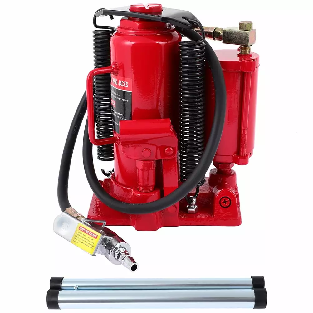 Cciyu Air Hydraulic Bottle Jack 12 ton Bottle Jack Red Air Jack Heavy Duty pneumatic jack