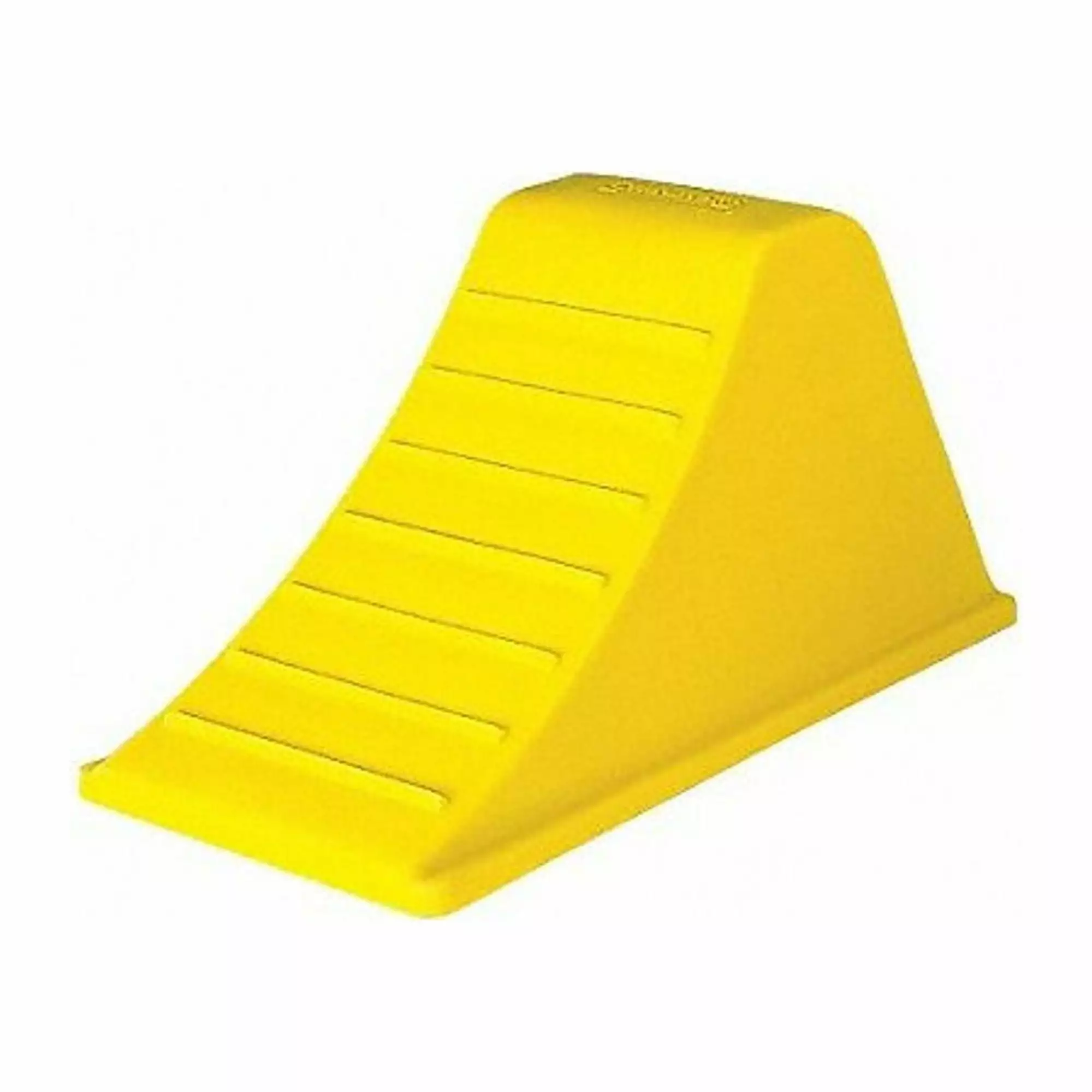 Checkers Wheel Chock.12-1/4 In H.Urethane.Yellow AT3514-AC-Y