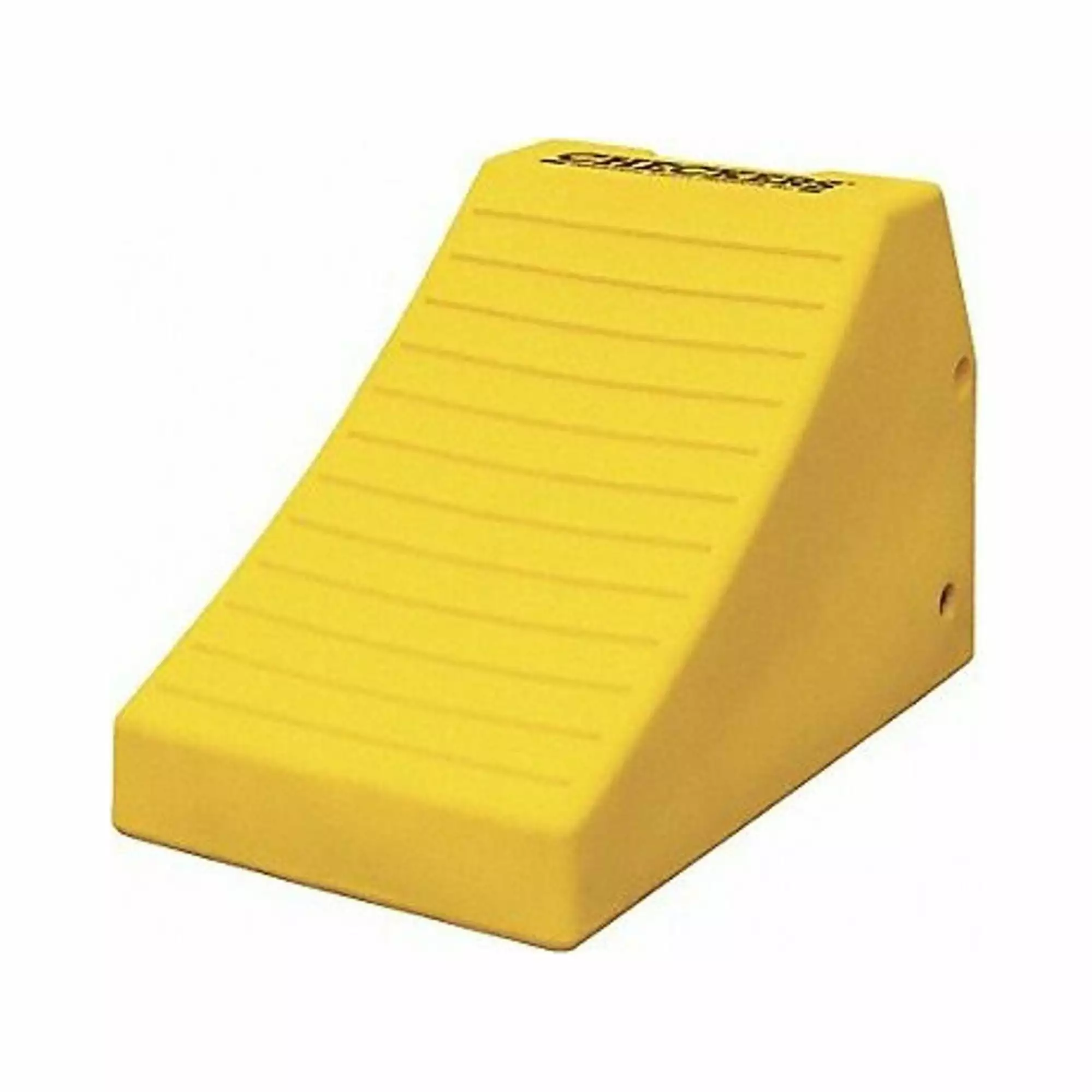 Checkers Wheel Chock.16 In H.Urethane.Yellow MC3011