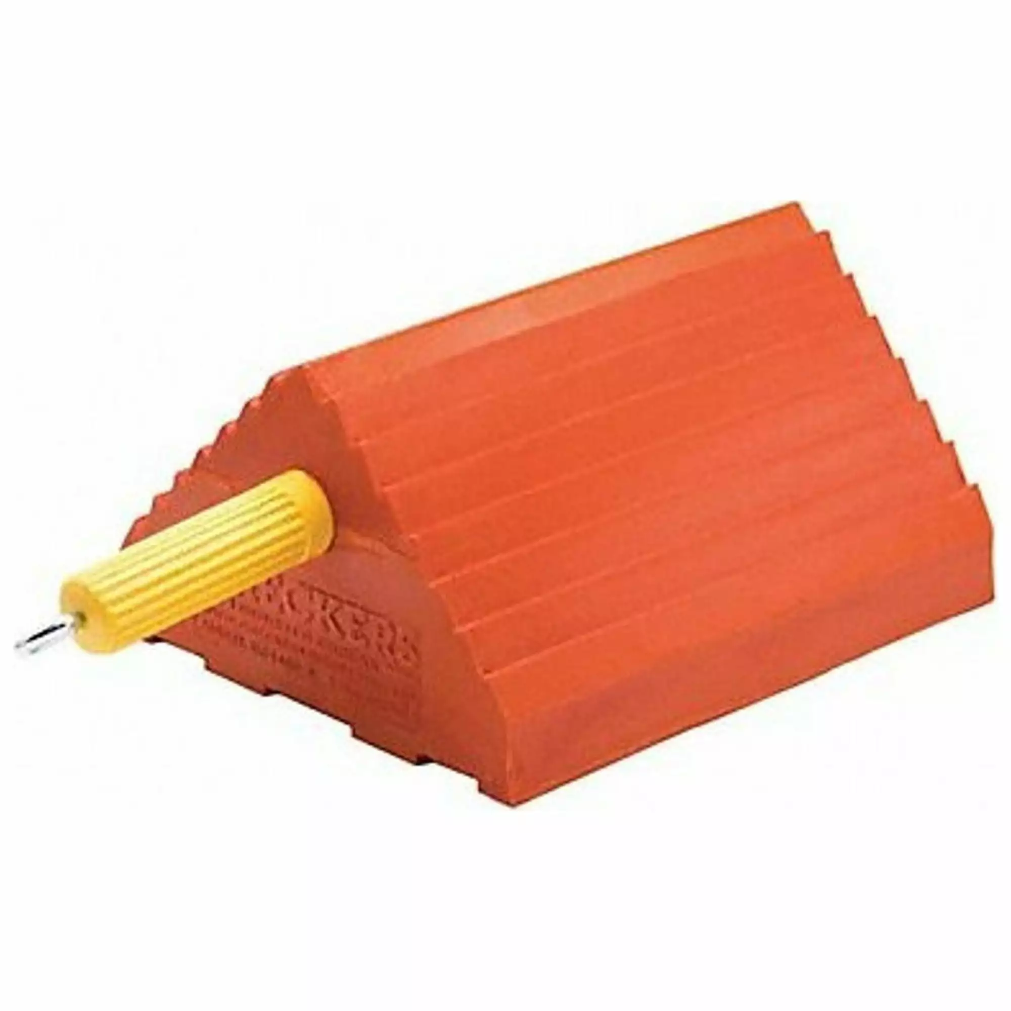 Checkers Wheel Chock.9 D.5 H.16 W.Orange UC1400-4.5